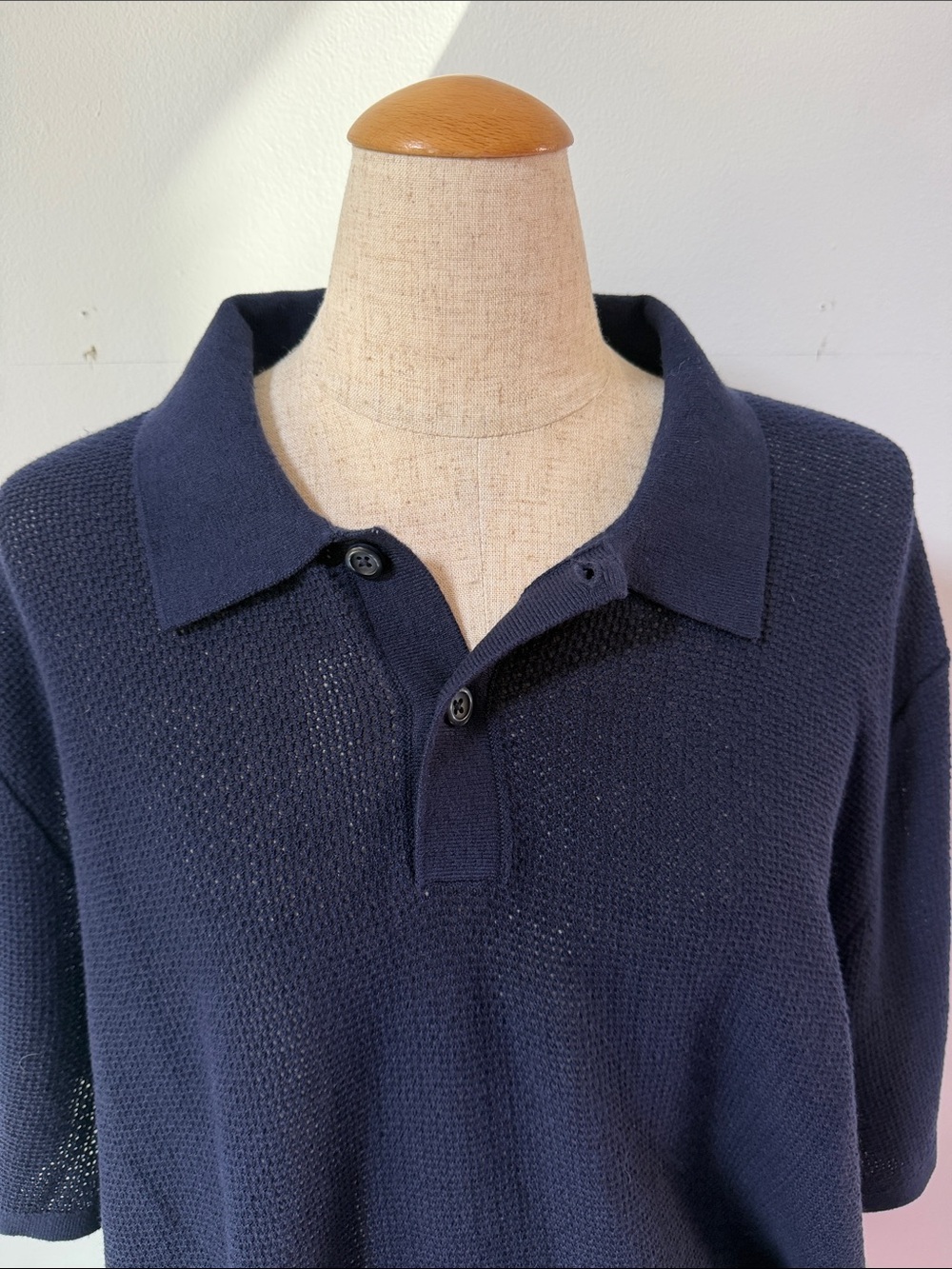Men's Gap Navy Short-Sleeve Polo Shirt - Picture 4 of 8